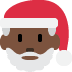 🎅🏿 Santa Claus: dark skin tone display on Twitter